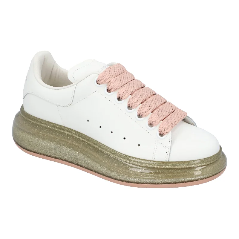 Women's Sneakers with Removable Insoles for Easy Cleaning and CustomizationAlexander McQueen Larry Sneaker 'White Pink Gold'