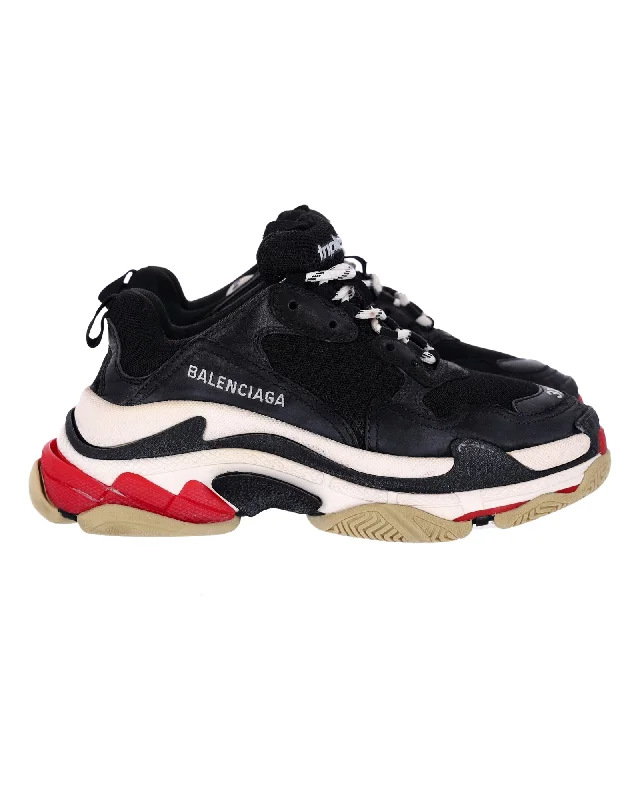 Lightweight Knit Women's Sneakers with Arch Support for All - Day ComfortBalenciaga Triple S Sneakers in Black Polyester Lightweight Knit Women's Sneakers with Arch Support for All - Day ComfortBalenciaga Triple S Sneakers in Black Polyester