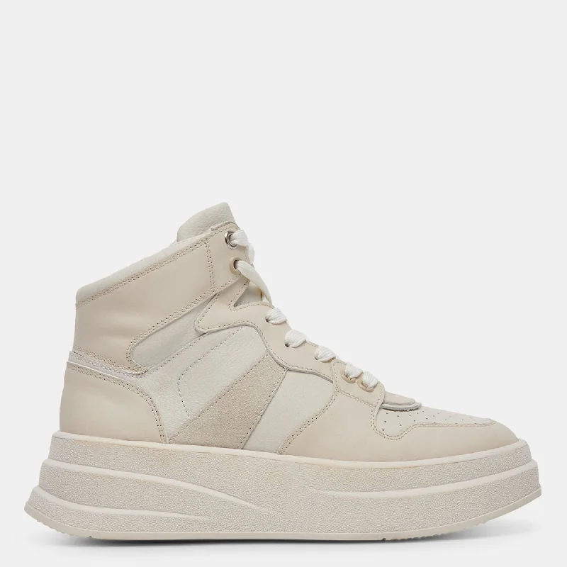 Women's Sneakers with Hidden Wedges for a Subtle Height Boost and Added StyleBrax Sneaker Ivory Leather