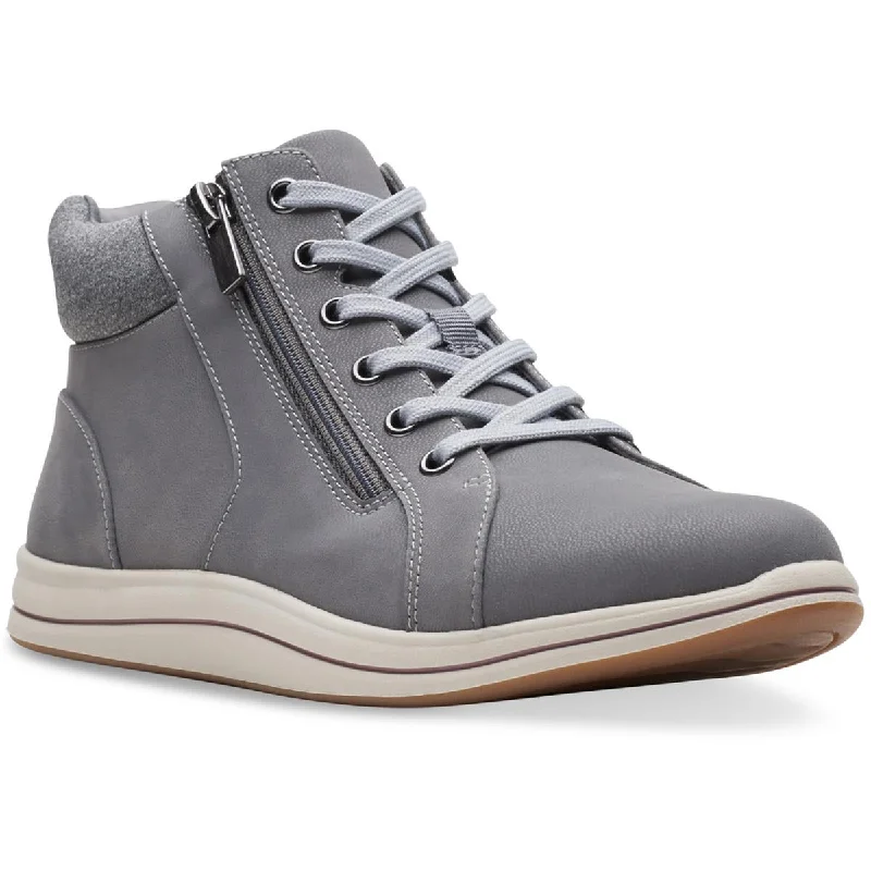 Women's Sneakers with Adjustable Straps for a Customized Fit During High - Impact ExercisesBreeze Glide Womens Faux Leather Lifestyle Casual and Fashion Sneakers