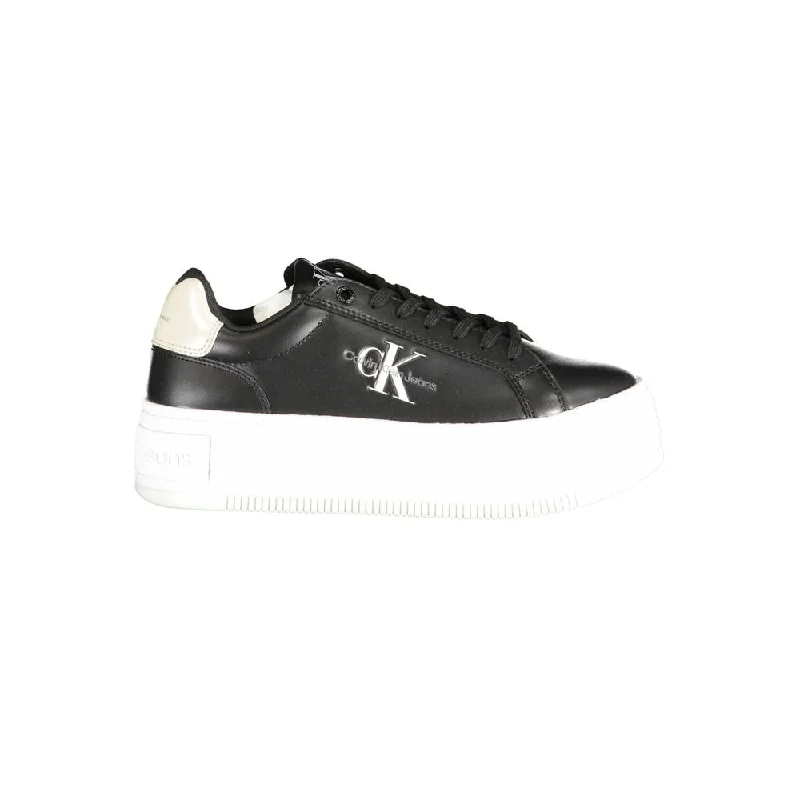 Lace - Up Women's Athletic Sneakers with Shock - Absorbing Midsoles for Intense WorkoutsCalvin Klein Polyester Women's Sneaker Lace - Up Women's Athletic Sneakers with Shock - Absorbing Midsoles for Intense WorkoutsCalvin Klein Polyester Women's Sneaker