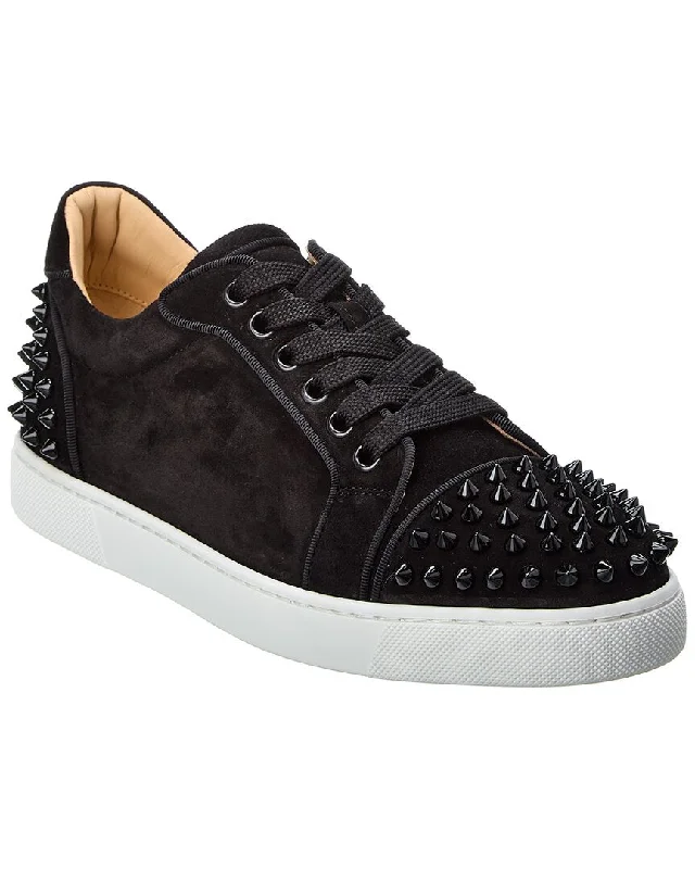 Chunky - Sole Women's Platform Sneakers in White for a Trendy Street Style LookChristian Louboutin Vieira 2 Suede Sneaker Chunky - Sole Women's Platform Sneakers in White for a Trendy Street Style LookChristian Louboutin Vieira 2 Suede Sneaker