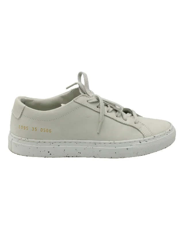 Slip - On Women's Canvas Sneakers in Navy for Easy and Effortless WearCommon Projects Achilles Low Top Sneakers in Confetti White Leather