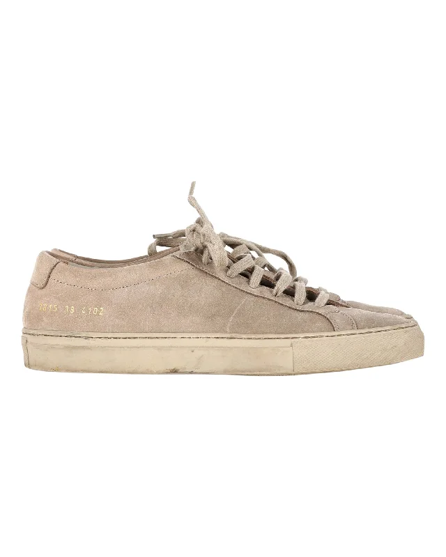 Low - Top Women's Tennis Sneakers in Bright Neon for a Pop of Color on the CourtCommon Projects Original Achilles Low Sneakers in Beige Suede Low - Top Women's Tennis Sneakers in Bright Neon for a Pop of Color on the CourtCommon Projects Original Achilles Low Sneakers in Beige Suede
