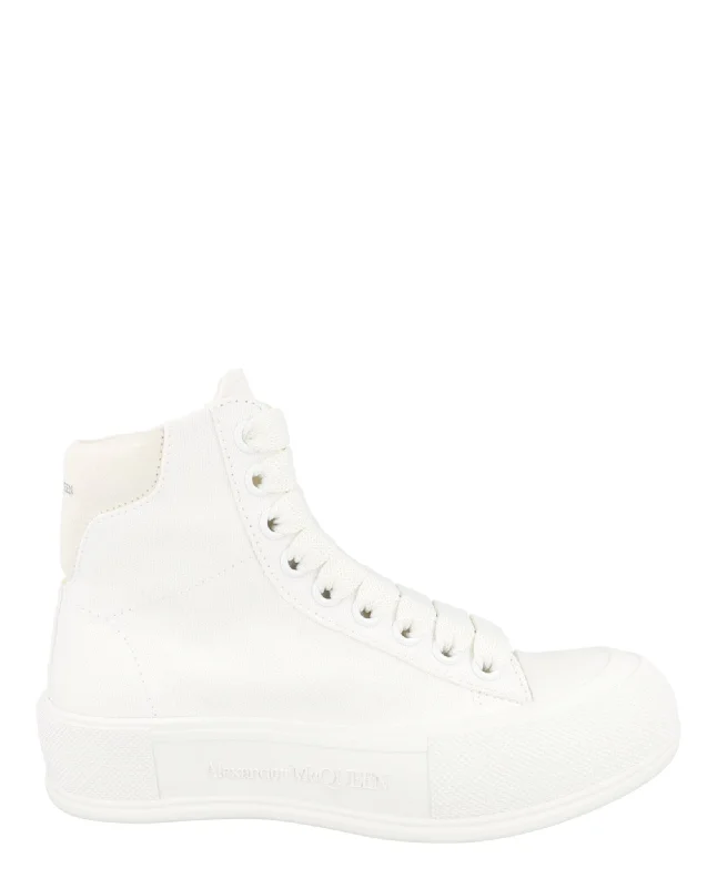 Women's Sneakers with Heel - Stabilizing Technology for Better Balance During RunningDeck High-Top Sneakers Women's Sneakers with Heel - Stabilizing Technology for Better Balance During RunningDeck High-Top Sneakers