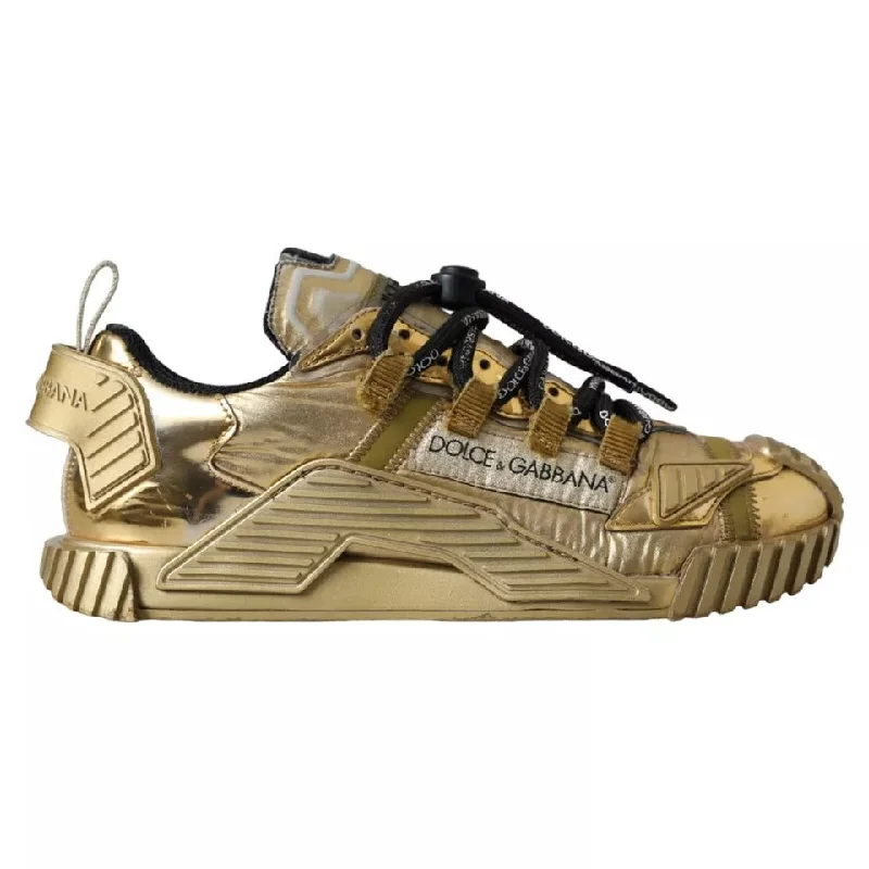 Women's Sneakers with Heel - Stabilizing Technology for Better Balance During RunningDolce & Gabbana Metallic  NS1 Low Top Sneakers Women's Shoes (Pre-Owned)
