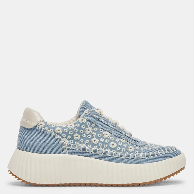 Breathable Mesh Women's Running Sneakers with Reflective Trim for Nighttime JoggingDolen Sneakers Blue Floral Denim Breathable Mesh Women's Running Sneakers with Reflective Trim for Nighttime JoggingDolen Sneakers Blue Floral Denim