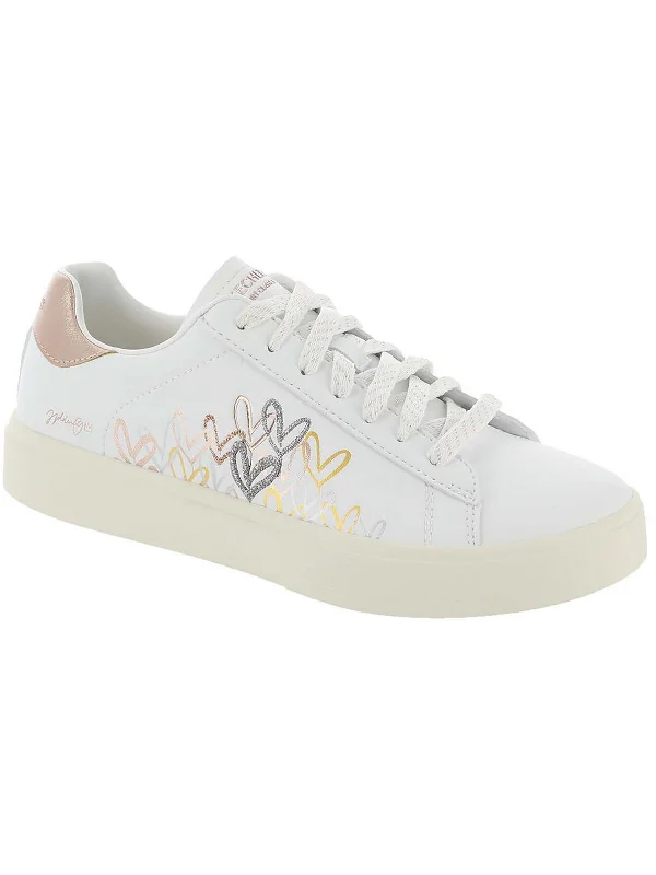 Patterned Print Women's Sneakers in Floral Designs for a Feminine and Fashion - Forward LookEden LX-Gleaming Hearts Womens Padded Insole Faux Leather Casual And Fashion Sneakers