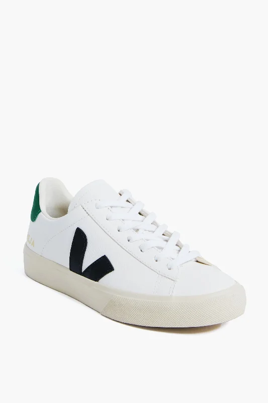 Smart - Tech Women's Sneakers with Fitness Tracking Features for Active Lifestyle EnthusiastsExtra-White Black Emeraude Campo Sneakers