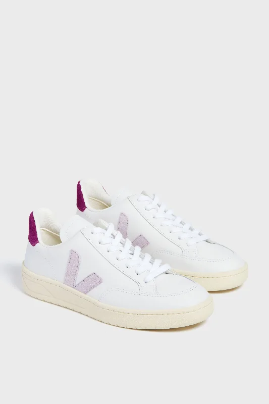 Women's Sneakers with Heel - Stabilizing Technology for Better Balance During RunningExtra White Parme Magenta V-12 Sneakers
