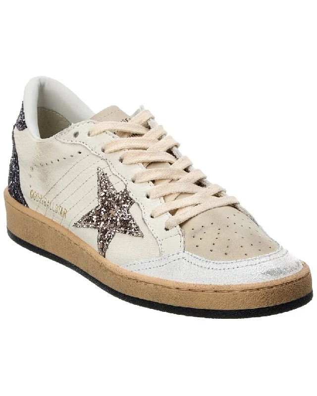 High - Top Women's Leather Sneakers in Black for a Stylish and Durable OptionGolden Goose Ball Star Leather & Glitter Sneaker High - Top Women's Leather Sneakers in Black for a Stylish and Durable OptionGolden Goose Ball Star Leather & Glitter Sneaker