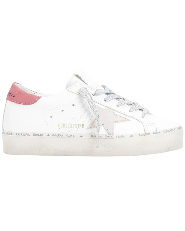 Water - Resistant Women's Hiking Sneakers with Traction Outsoles for Outdoor AdventuresGolden Goose Hi Star Leather Sneaker Water - Resistant Women's Hiking Sneakers with Traction Outsoles for Outdoor AdventuresGolden Goose Hi Star Leather Sneaker
