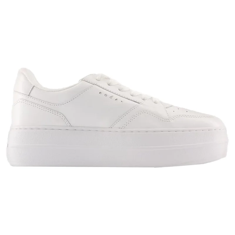 Foldable Women's Travel Sneakers for Compact Storage in LuggageH670 Sneakers - Hogan - Leather - White