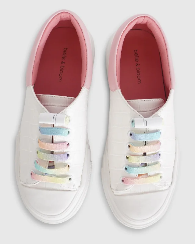 Lightweight Knit Women's Sneakers with Arch Support for All - Day ComfortJust A Little Dream Croc Leather Sneaker Lightweight Knit Women's Sneakers with Arch Support for All - Day ComfortJust A Little Dream Croc Leather Sneaker