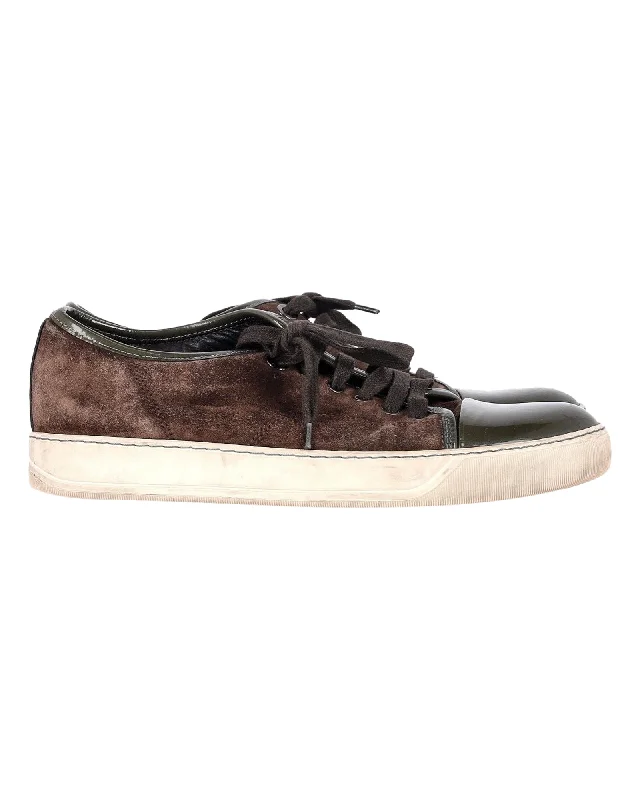 High - Top Women's Leather Sneakers in Black for a Stylish and Durable OptionLanvin Classic Tennis Sneakers in Brown Suede High - Top Women's Leather Sneakers in Black for a Stylish and Durable OptionLanvin Classic Tennis Sneakers in Brown Suede
