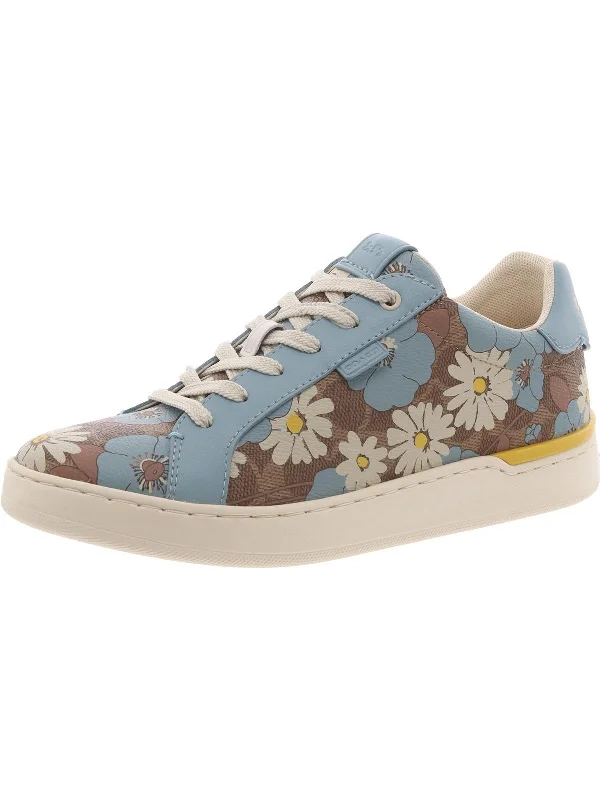 Foldable Women's Travel Sneakers for Compact Storage in LuggageLowline Coated Canva Womens Coated Floral Pin Casual And Fashion Sneakers