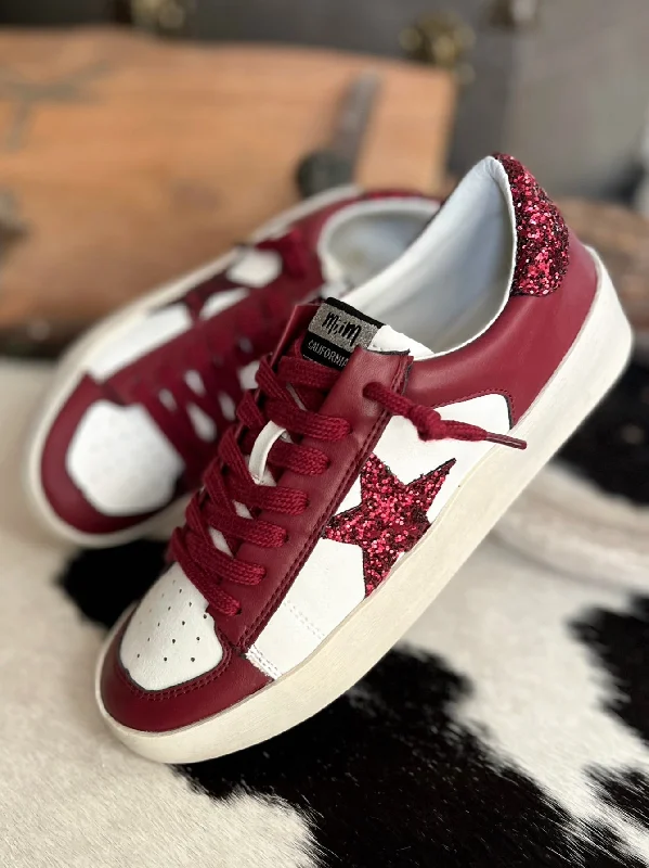 Low - Top Women's Tennis Sneakers in Bright Neon for a Pop of Color on the CourtMaroon Candace Star Sneaker Low - Top Women's Tennis Sneakers in Bright Neon for a Pop of Color on the CourtMaroon Candace Star Sneaker