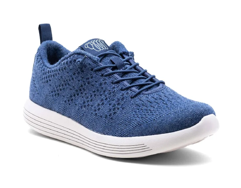 Slip - On Women's Canvas Sneakers in Navy for Easy and Effortless WearMen's Belmont Sneaker In Denim Merino Wool Slip - On Women's Canvas Sneakers in Navy for Easy and Effortless WearMen's Belmont Sneaker In Denim Merino Wool