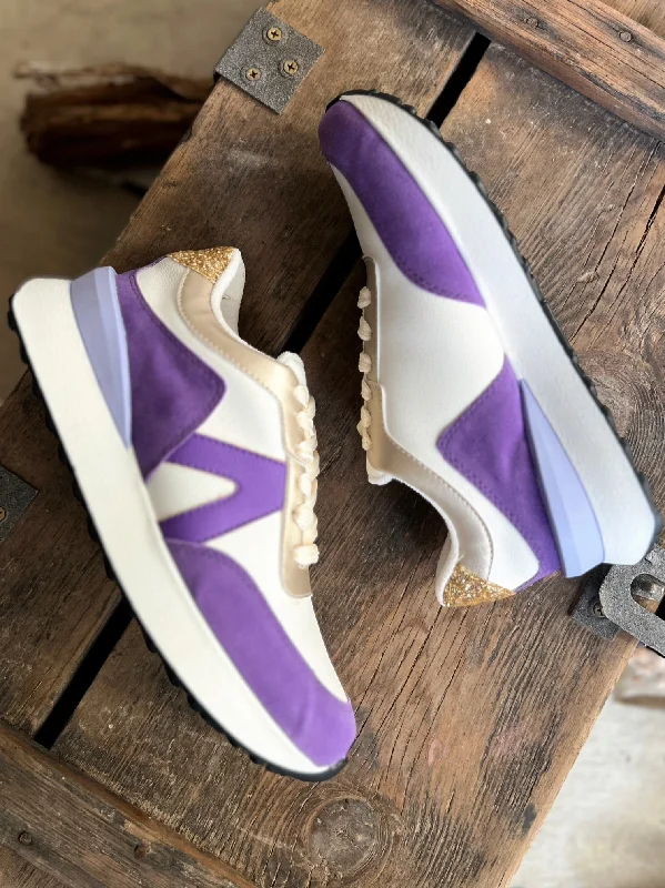 Women's Sneakers with Adjustable Straps for a Customized Fit During High - Impact ExercisesNova Purple Glitter Sneakers Women's Sneakers with Adjustable Straps for a Customized Fit During High - Impact ExercisesNova Purple Glitter Sneakers