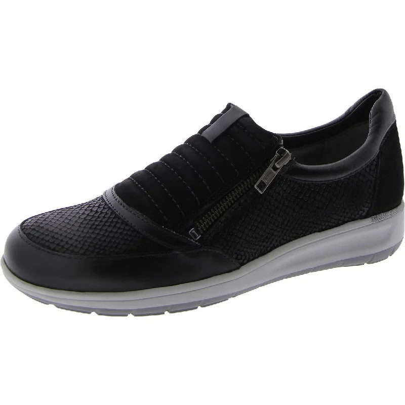 Women's Sneakers with Adjustable Straps for a Customized Fit During High - Impact ExercisesOrion Womens Leather Padded Insole Slip-On Sneakers