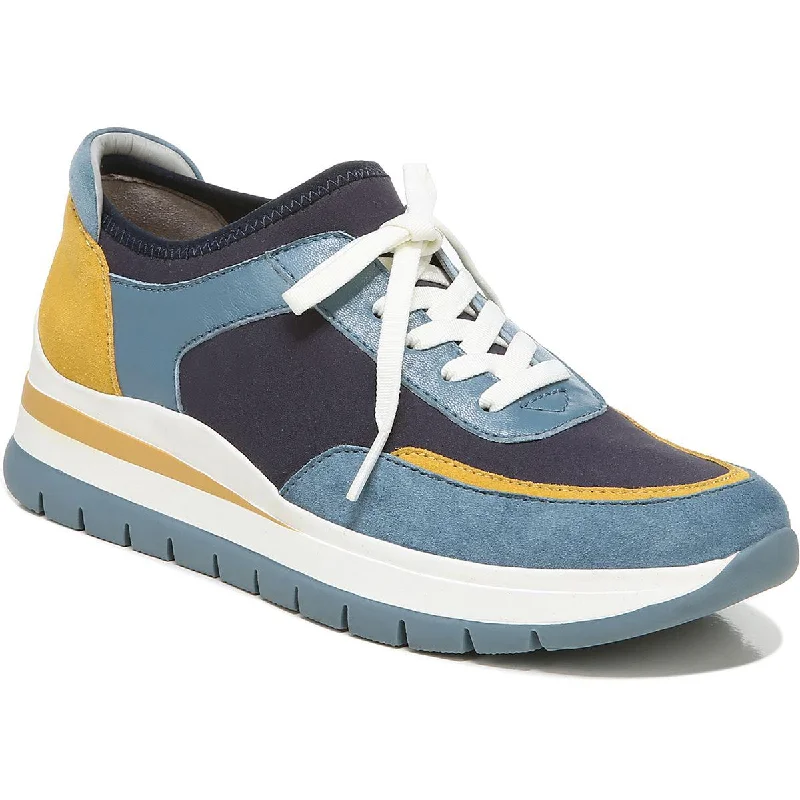 High - Top Women's Leather Sneakers in Black for a Stylish and Durable OptionRemy Stretch Womens Colorblock Casual and Fashion Sneakers
