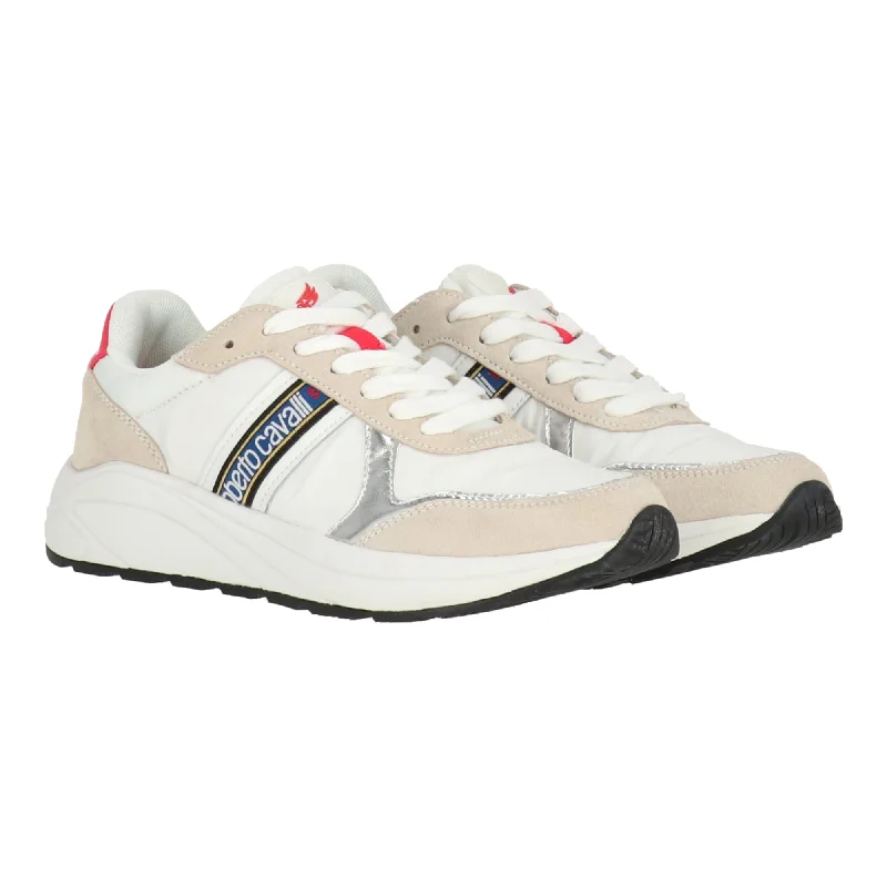 Women's Sneakers with Hidden Wedges for a Subtle Height Boost and Added StyleRoberto Cavalli Women's White Multi Sneakers Women's Sneakers with Hidden Wedges for a Subtle Height Boost and Added StyleRoberto Cavalli Women's White Multi Sneakers