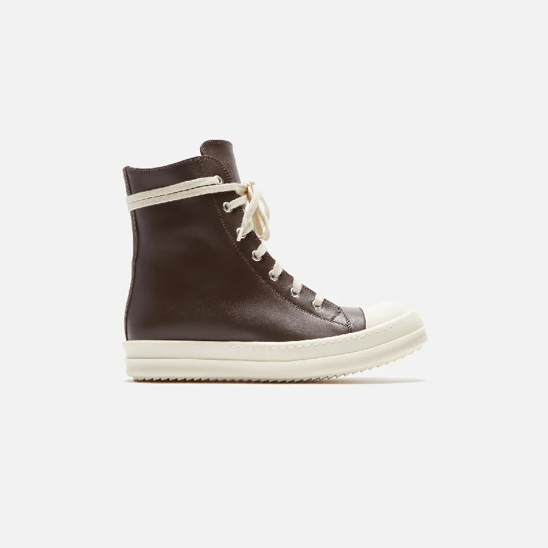 Patterned Print Women's Sneakers in Floral Designs for a Feminine and Fashion - Forward LookRick Owens WMNS Scarpe in Pelle Sneakers - Brown / Milk / Milk