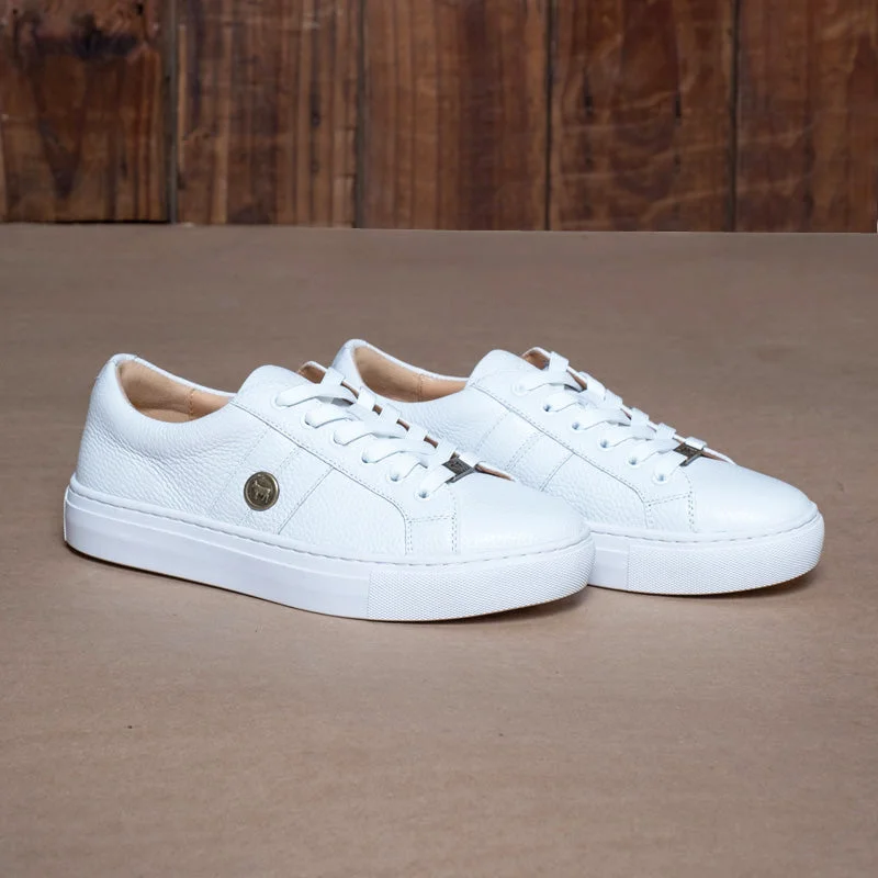 Low - Top Women's Tennis Sneakers in Bright Neon for a Pop of Color on the CourtKingsley Heath S Round Nguni Trim Sneaker White/Brass/White