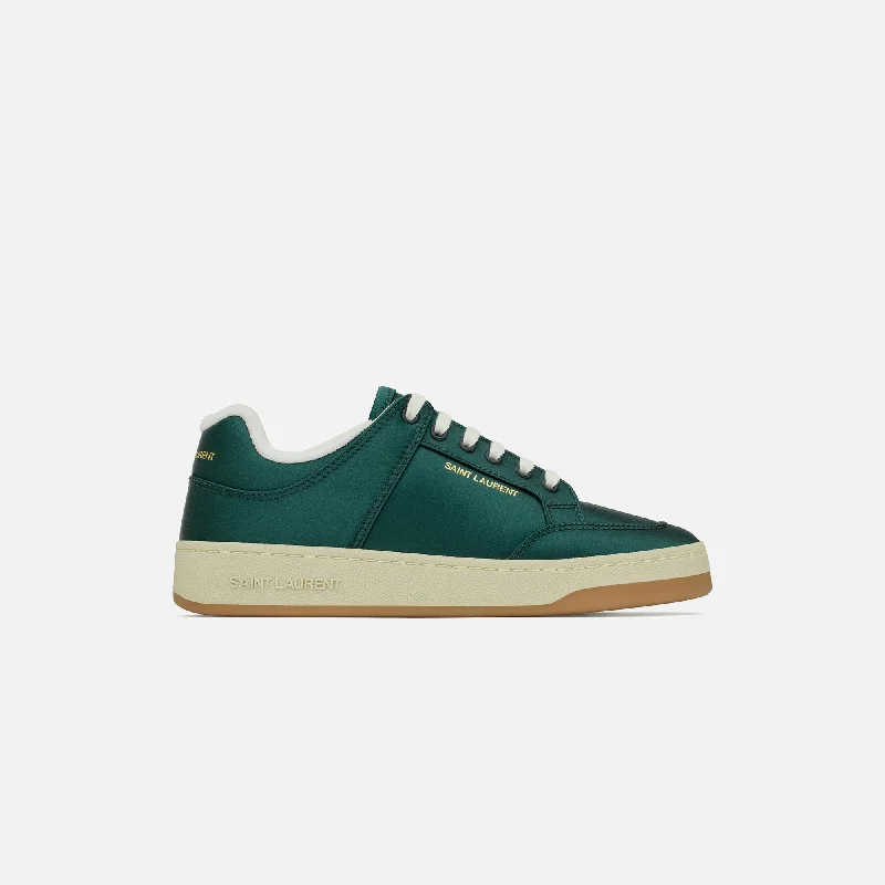 Breathable Mesh Women's Running Sneakers with Reflective Trim for Nighttime JoggingSaint Laurent SL61 Low Top Sneaker - Glass Bottle Green