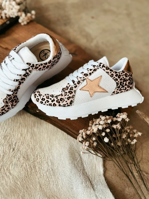 Lace - Up Women's Athletic Sneakers with Shock - Absorbing Midsoles for Intense WorkoutsSmith Leopard Sneakers Lace - Up Women's Athletic Sneakers with Shock - Absorbing Midsoles for Intense WorkoutsSmith Leopard Sneakers