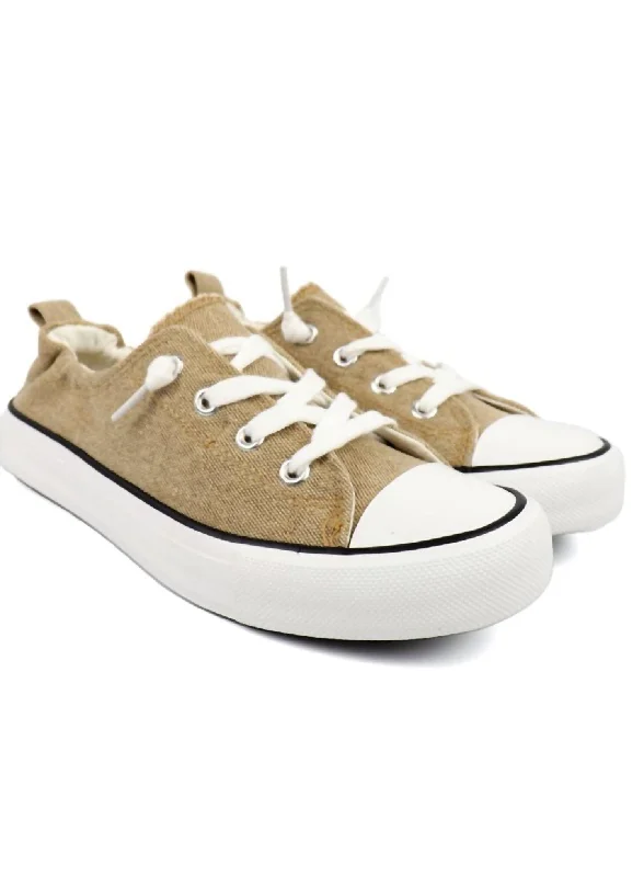 Sparkly Rhinestone - Embellished Women's Sneakers for a Glamorous and Eye - Catching LookStar 23 Slip-On Sneakers In Taupe