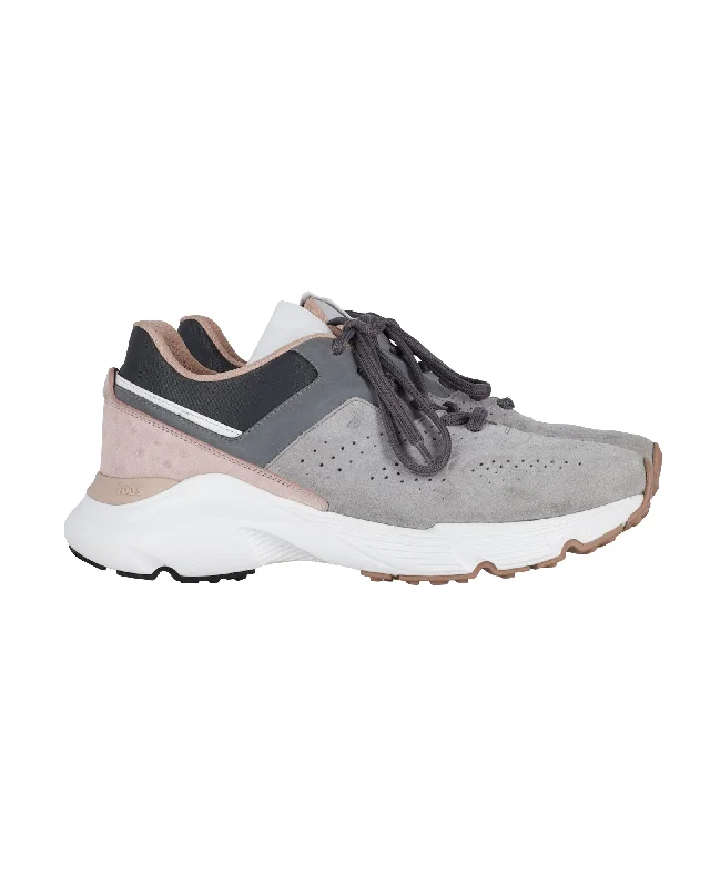 Wide - Width Women's Sneakers for Comfortable Fit for Those with Wider FeetTod's Low-Top Sportivo Sneakers in Grey Suede Wide - Width Women's Sneakers for Comfortable Fit for Those with Wider FeetTod's Low-Top Sportivo Sneakers in Grey Suede