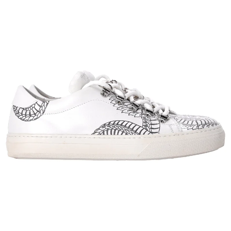 Vegan - Friendly Women's Sneakers Made from Recycled Materials for an Eco - Conscious ChoiceTod's Printed Low Top Sneakers in White Leather Vegan - Friendly Women's Sneakers Made from Recycled Materials for an Eco - Conscious ChoiceTod's Printed Low Top Sneakers in White Leather
