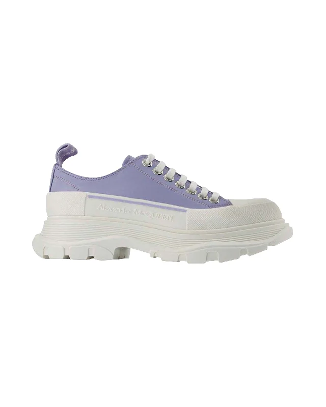 Sparkly Rhinestone - Embellished Women's Sneakers for a Glamorous and Eye - Catching LookTread Slick Sneakers - Alexander Mcqueen - Lilac/White - Leather Sparkly Rhinestone - Embellished Women's Sneakers for a Glamorous and Eye - Catching LookTread Slick Sneakers - Alexander Mcqueen - Lilac/White - Leather