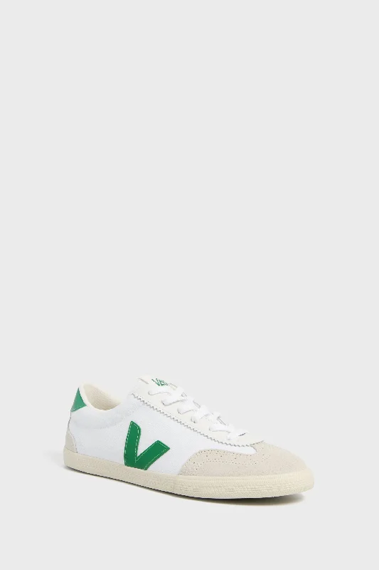 Low - Top Women's Tennis Sneakers in Bright Neon for a Pop of Color on the CourtWhite Emeraude Volley Sneakers
