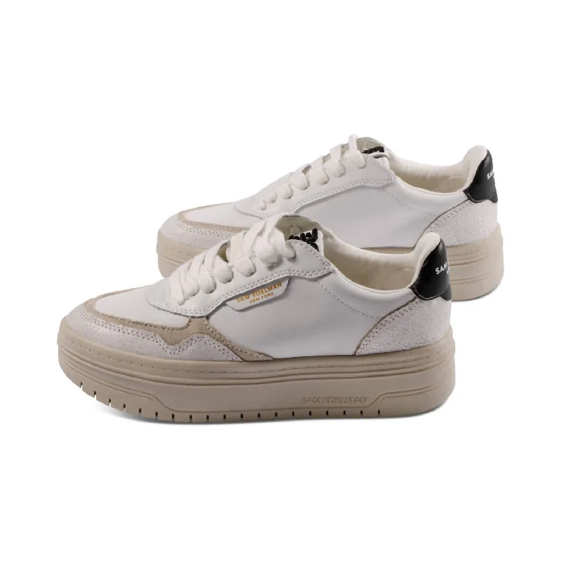 Wide - Width Women's Sneakers for Comfortable Fit for Those with Wider FeetWomen's Balane Leather Sneaker In White/light Stone