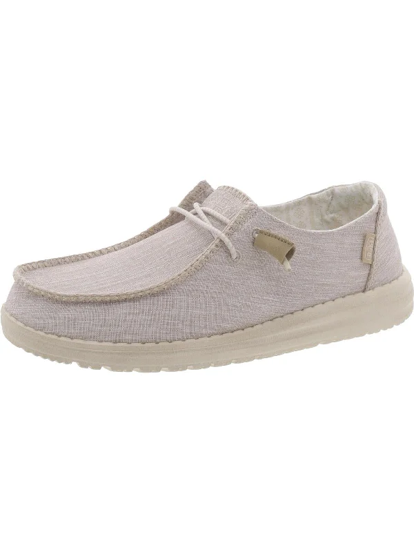 Breathable Mesh Women's Running Sneakers with Reflective Trim for Nighttime JoggingWomens Canvas Lightweight Slip-On Sneakers