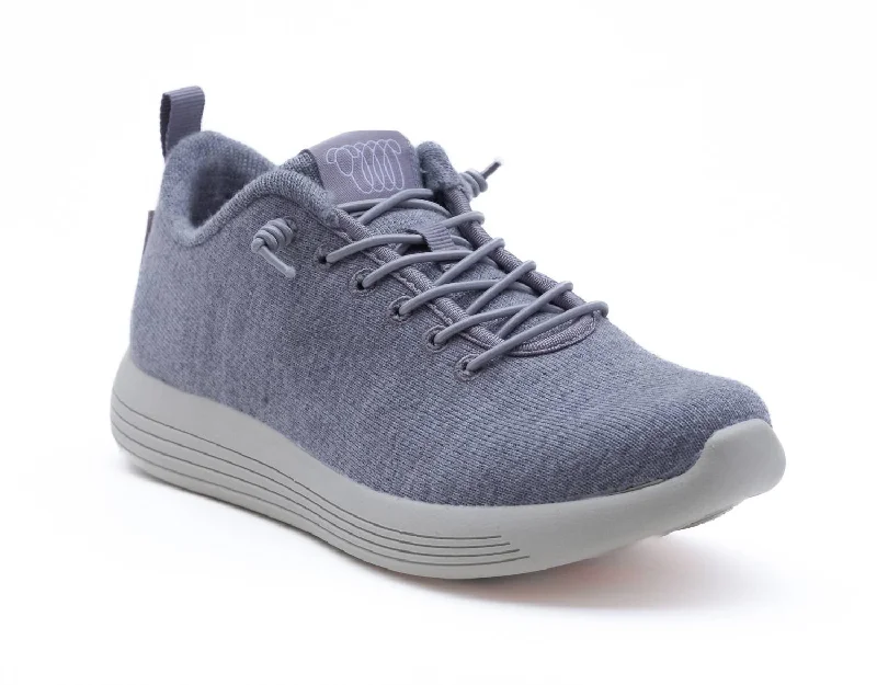 Women's Sneakers with Hidden Wedges for a Subtle Height Boost and Added StyleWomen's Cheviot Sneaker In Grey Merino Wool Women's Sneakers with Hidden Wedges for a Subtle Height Boost and Added StyleWomen's Cheviot Sneaker In Grey Merino Wool