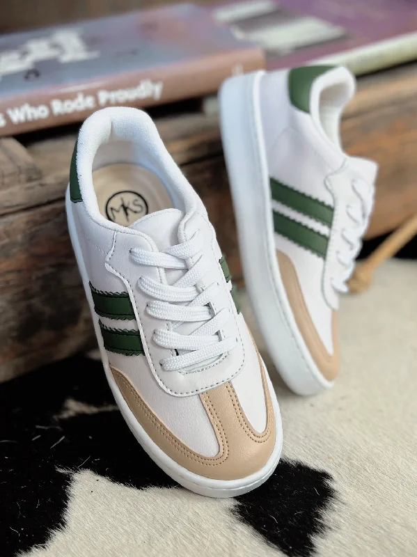 Women's Sneakers with Heel - Stabilizing Technology for Better Balance During RunningWomen's Double Stripe Green Sneakers Women's Sneakers with Heel - Stabilizing Technology for Better Balance During RunningWomen's Double Stripe Green Sneakers