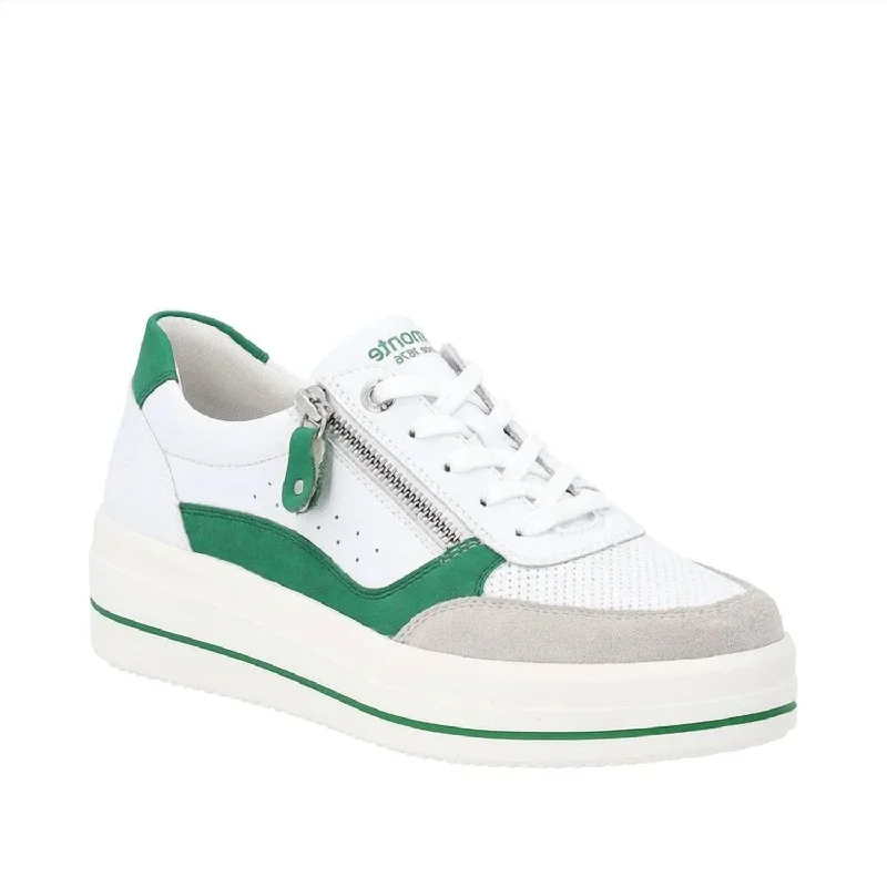 Foldable Women's Travel Sneakers for Compact Storage in LuggageWomen's Kendra Sneakers In White/green