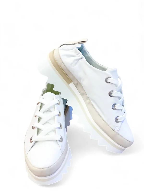 Breathable Mesh Women's Running Sneakers with Reflective Trim for Nighttime JoggingWomen's Liberty Lace Up Sneaker In White Breathable Mesh Women's Running Sneakers with Reflective Trim for Nighttime JoggingWomen's Liberty Lace Up Sneaker In White