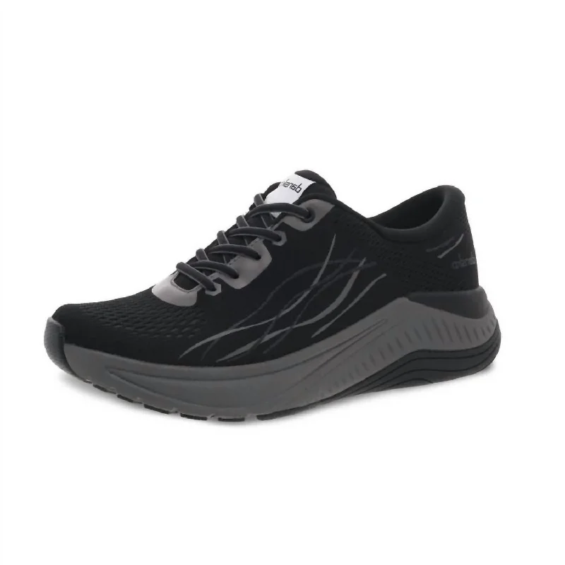 Women's Sneakers with Adjustable Straps for a Customized Fit During High - Impact ExercisesWomen's Pace Sneaker In Black/grey Mesh Women's Sneakers with Adjustable Straps for a Customized Fit During High - Impact ExercisesWomen's Pace Sneaker In Black/grey Mesh