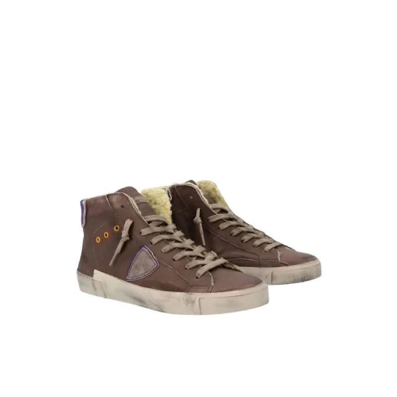 Wide - Width Women's Sneakers for Comfortable Fit for Those with Wider FeetWomen's Prsx High Top Sneaker In West Fur Taupe Wide - Width Women's Sneakers for Comfortable Fit for Those with Wider FeetWomen's Prsx High Top Sneaker In West Fur Taupe