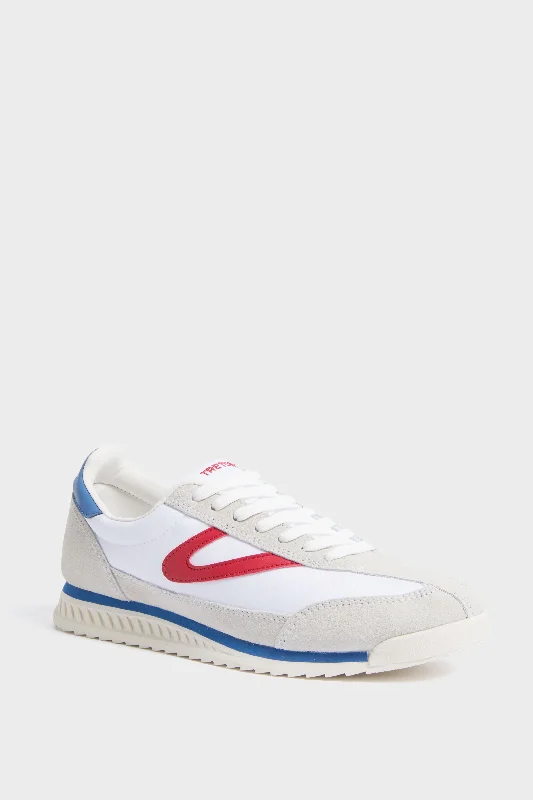 Chunky - Sole Women's Platform Sneakers in White for a Trendy Street Style LookWomen's Red and Navy Rawlins Sneakers