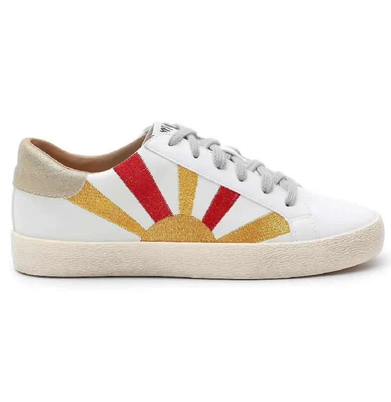 Water - Resistant Women's Hiking Sneakers with Traction Outsoles for Outdoor AdventuresWomen's Sunny Sneakers In Embroidered Rays