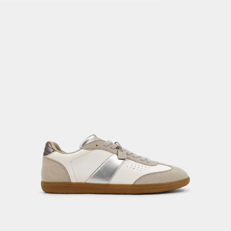 Low - Top Women's Tennis Sneakers in Bright Neon for a Pop of Color on the CourtWomen's Sydney Sneaker In Silver Low - Top Women's Tennis Sneakers in Bright Neon for a Pop of Color on the CourtWomen's Sydney Sneaker In Silver