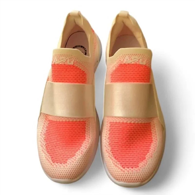 Patterned Print Women's Sneakers in Floral Designs for a Feminine and Fashion - Forward LookWomen's Techloom Bliss Sneaker In Hot Pink Orange