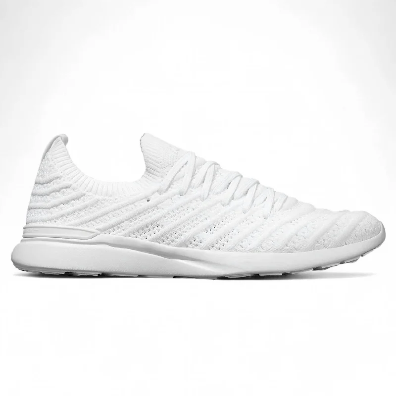 Lightweight Knit Women's Sneakers with Arch Support for All - Day ComfortWomen's Techloom Wave Sneaker In White/white