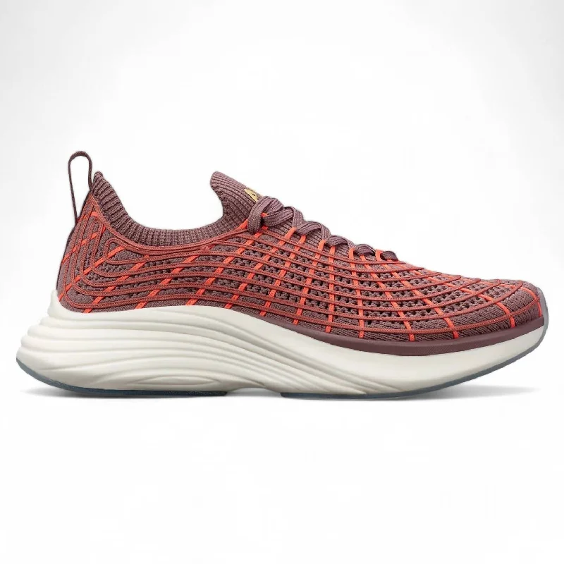 Vegan - Friendly Women's Sneakers Made from Recycled Materials for an Eco - Conscious ChoiceWomen's Techloom Zipline Sneaker In Summer Dusk / Impulse Red / White