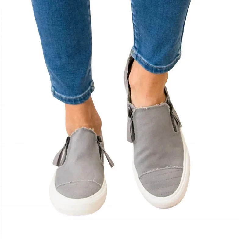 Sparkly Rhinestone - Embellished Women's Sneakers for a Glamorous and Eye - Catching LookWomen's Zippy Sneakers In Grey Sparkly Rhinestone - Embellished Women's Sneakers for a Glamorous and Eye - Catching LookWomen's Zippy Sneakers In Grey